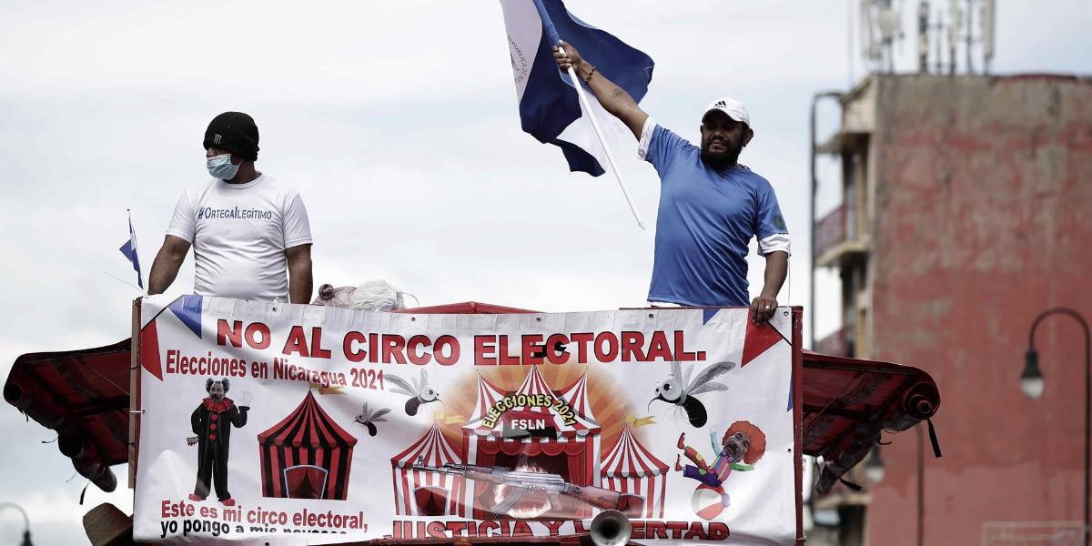 Nicaragüenses protestan en varios países para denunciar fraude electoral