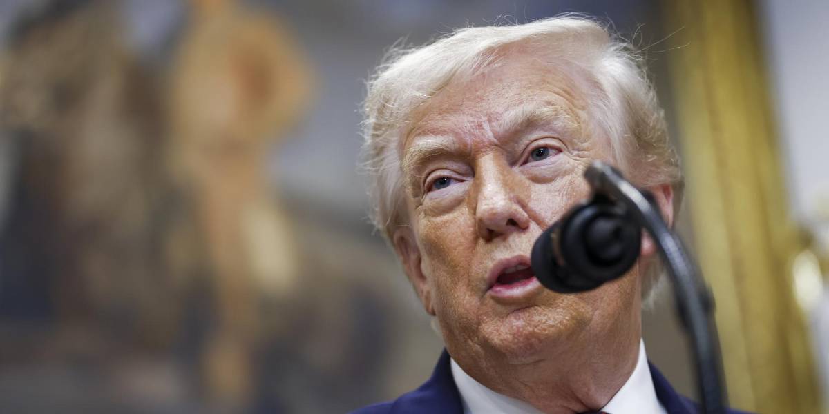 El presidente de Estados Unidos, Donald Trump, durante un anuncio en la Sala Roosevelt de la Casa Blanca, en Washington, DC, Estados Unidos, el 19 de diciembre de 2025.