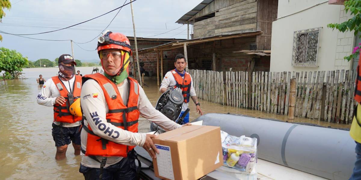 La emergencia en Chone ascendió a nivel de desastre por las incesantes lluvias