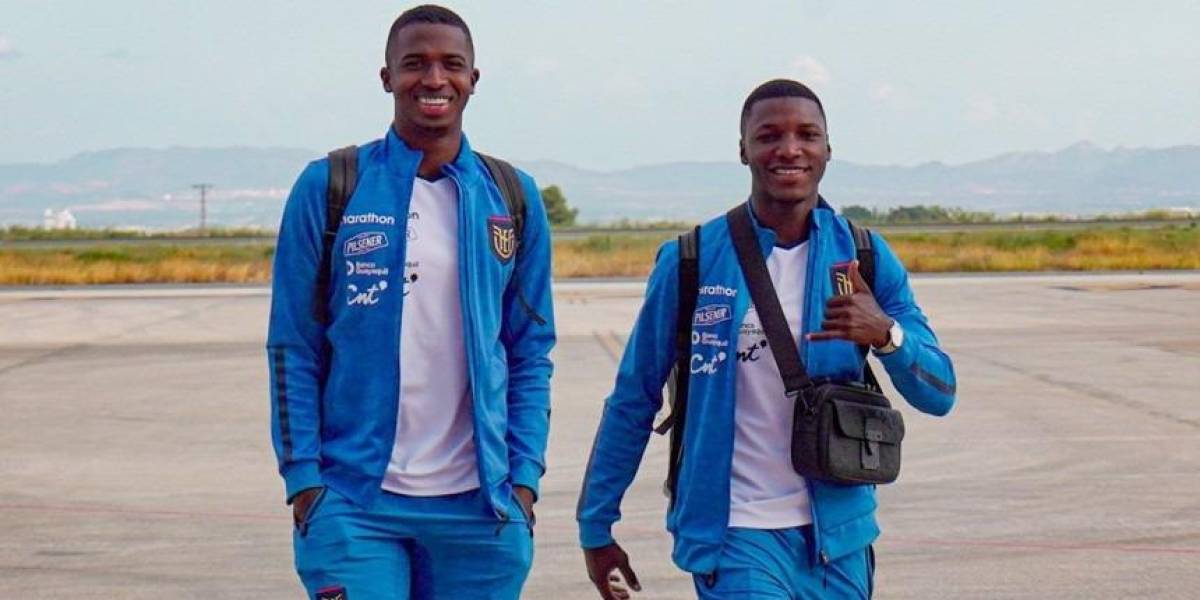 Pacho y Caicedo fueron recibidos con pasillo de honor en la concentración de Ecuador