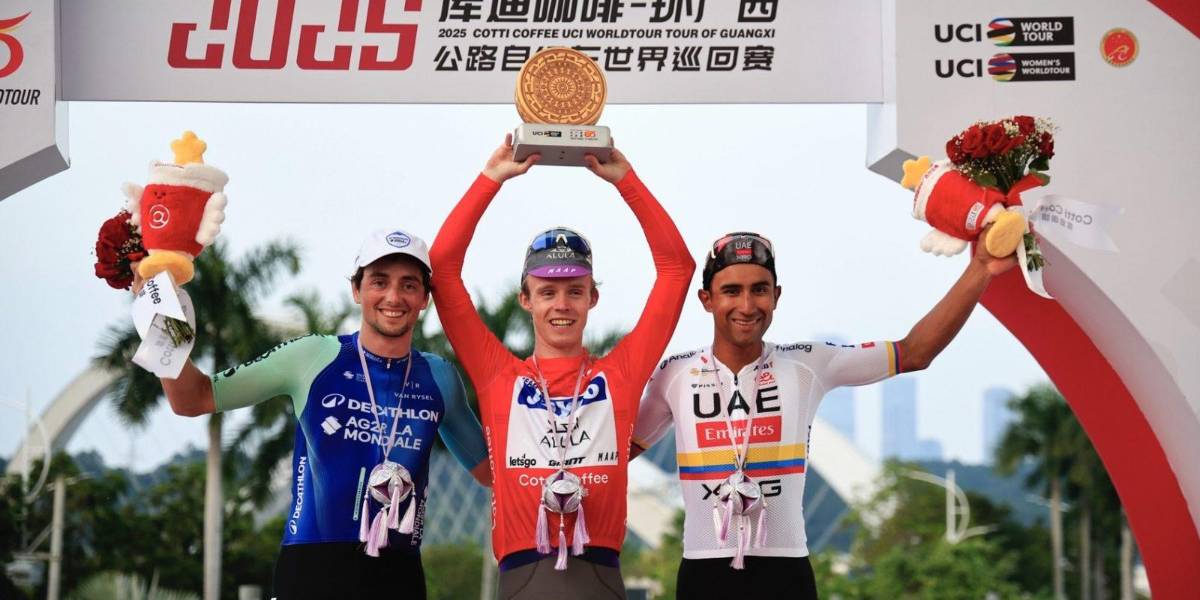 Jhonatan Narváez finalizó en el tercer lugar de la clasificación general del Tour de Guangxi