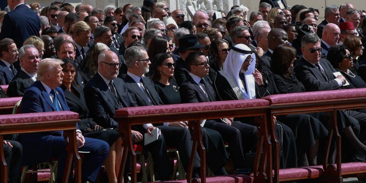 Daniel Noboa asistió al funeral del papa Francisco en primera fila junto a líderes mundiales