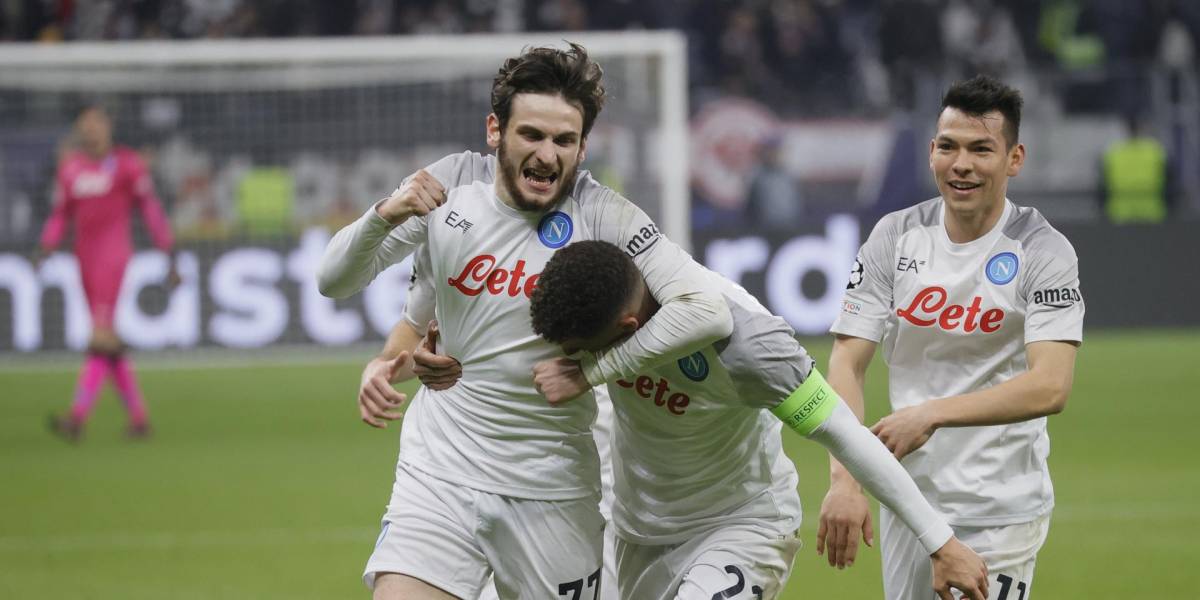 Champions League: Napoli derrotó al Eintracht Frankfurt en Alemania