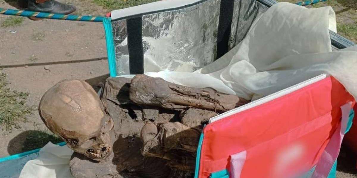 Hallan una momia de 600 años de antigüedad en la mochila de un repartidor de comida en Perú