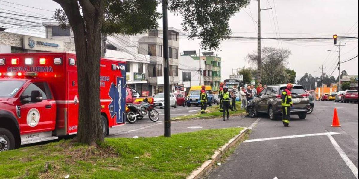 Un siniestro en la avenida Eloy Alfaro dejó cuatro heridos