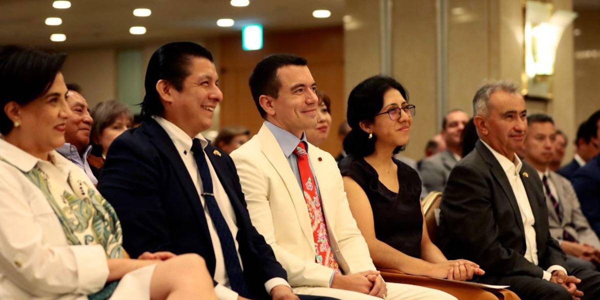 Daniel Noboa se reunió con la comunidad ecuatoriana en Japón