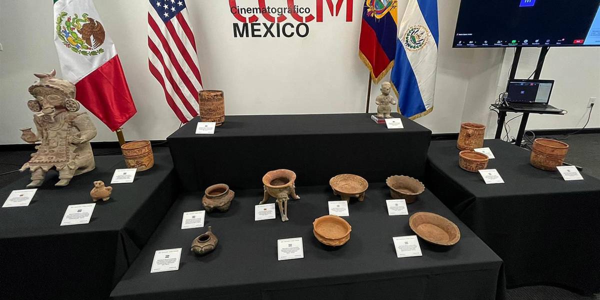 México entrega a Ecuador y El Salvador piezas prehispánicas donadas en Estados Unidos