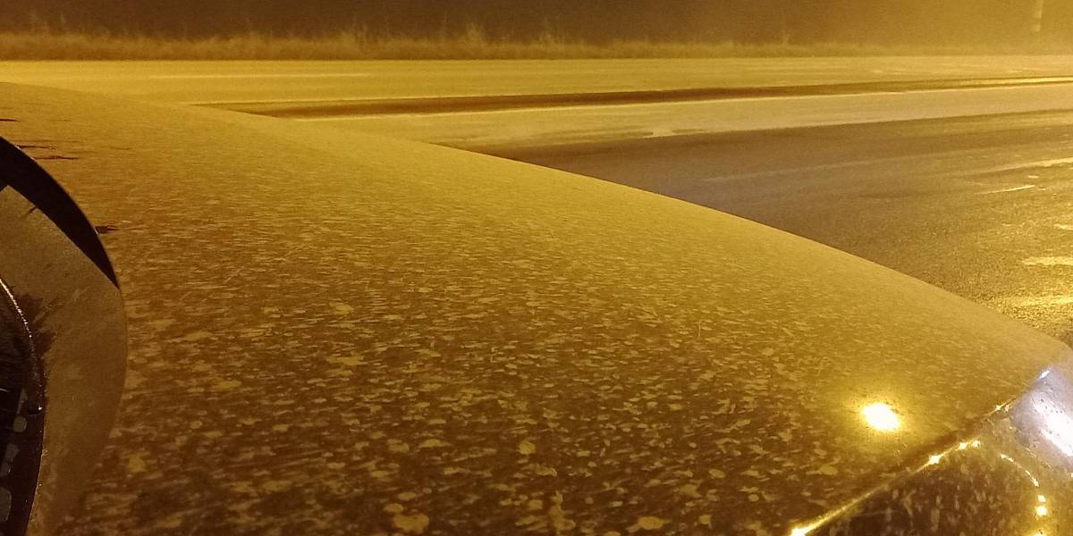 La ceniza del volcán Sangay cayó levemente en Guayaquil