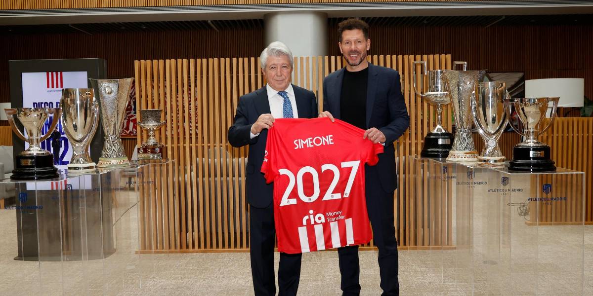 Diego Simeone renovó con el Atlético de Madrid hasta el 2027
