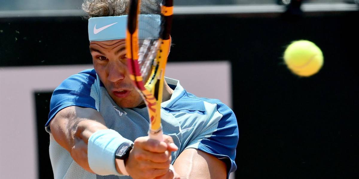 Rafael Nadal dominó el saque de Isner y pasó a octavos en Roma