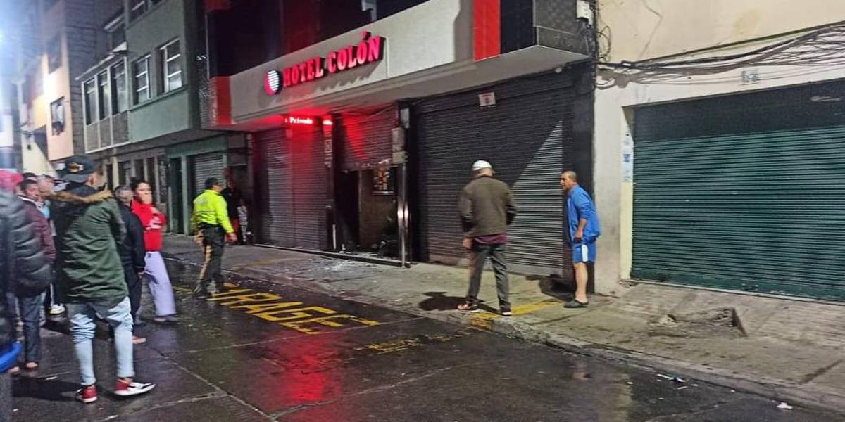 Una fuerte explosión en un hotel de Ambato se registró la madrugada del 6 de abril