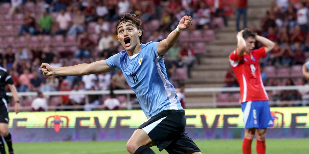 Uruguay sobre el final del partido venció a Chile por el Sudamericano Sub 20