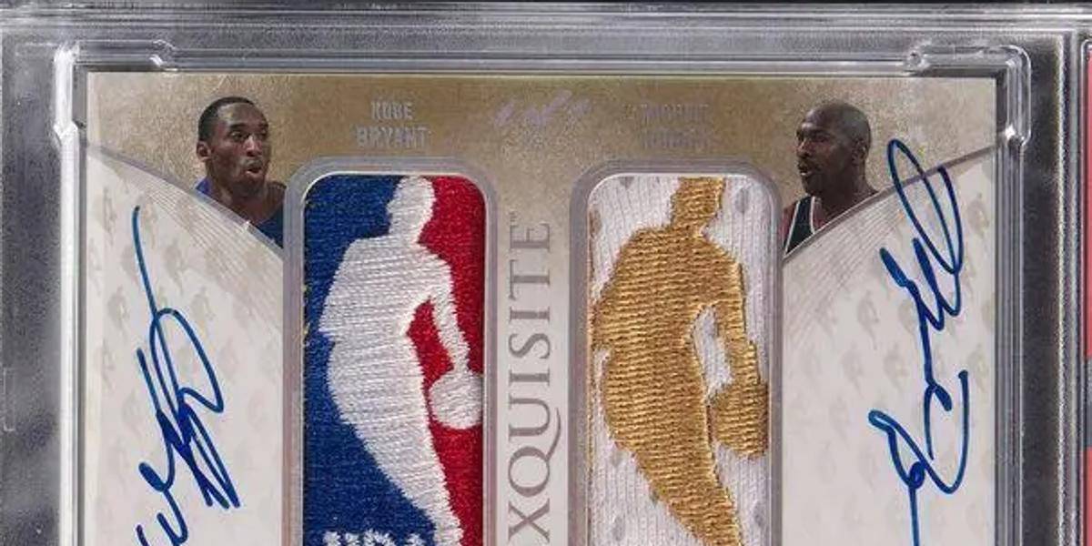 Un cromo con las firmas de Kobe Bryant y Michael Jordan se vende por una fortuna