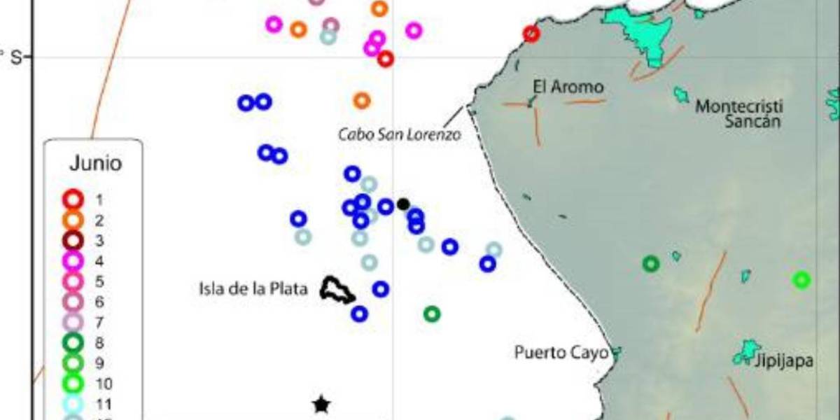 Reportan enjambre sísmico frente a las costas de Manabí