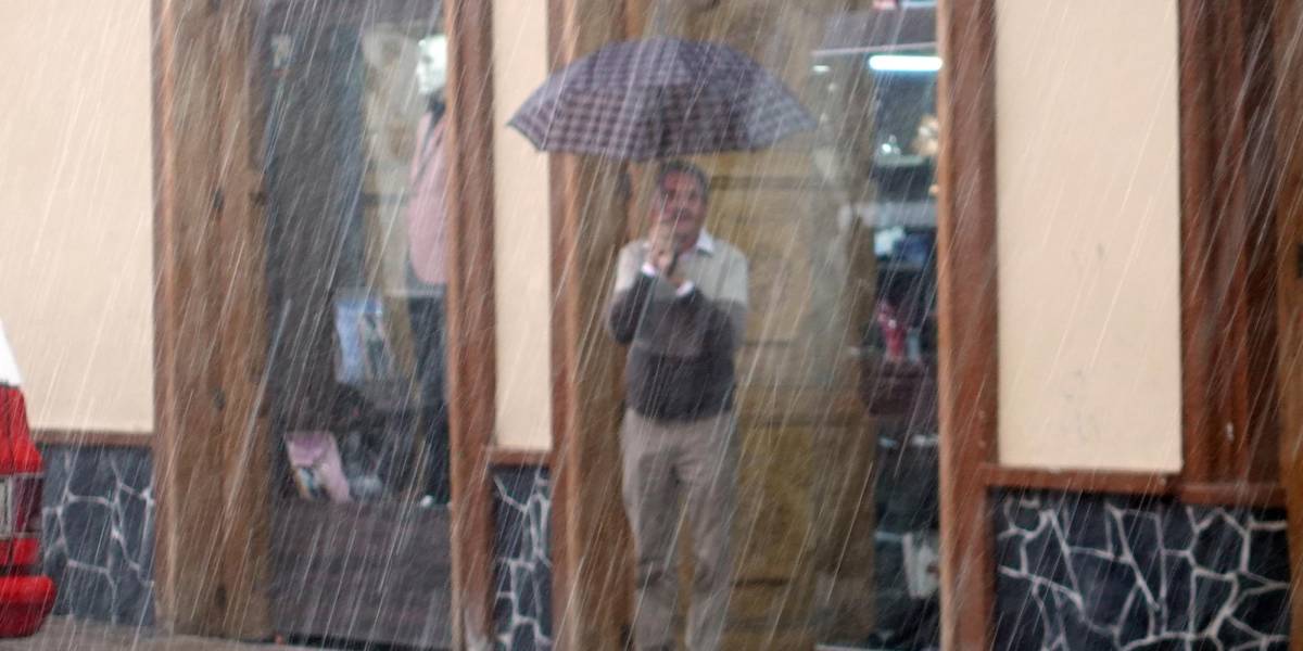 Lluvias fuertes se registran en Cuenca.
