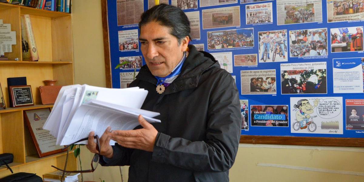 Elecciones en Ecuador 2023: Yaku Pérez oficializó su candidatura la Presidencia de la República