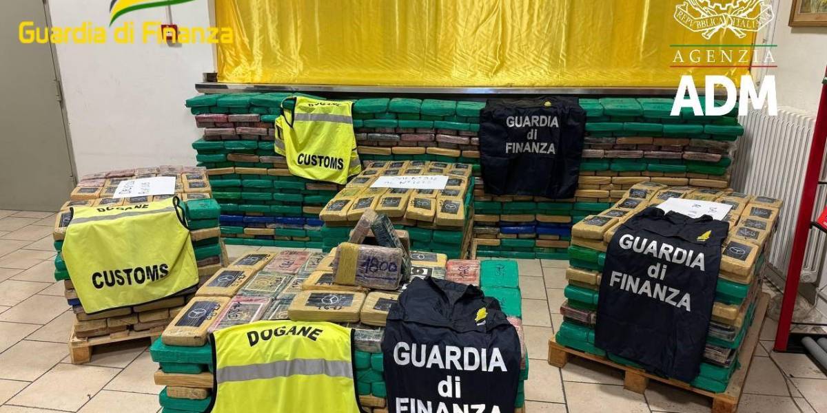 Italia confiscó 2 000 kilos de cocaína de gran pureza procedentes de Guayaquil