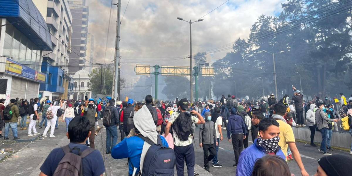 Paro nacional: la avenida Patria es el escenario más conflictivo este 22 de junio, en Quito