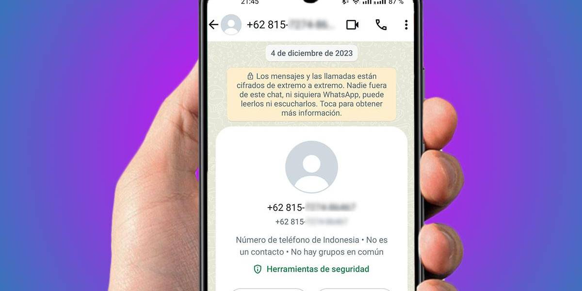 Esto es lo que debes hacer si un desconocido te escribe por WhatsApp