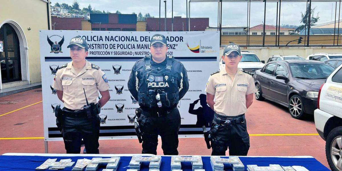 Quito: la Policía encontró una bolsa con 800 mil dólares posiblemente falsos