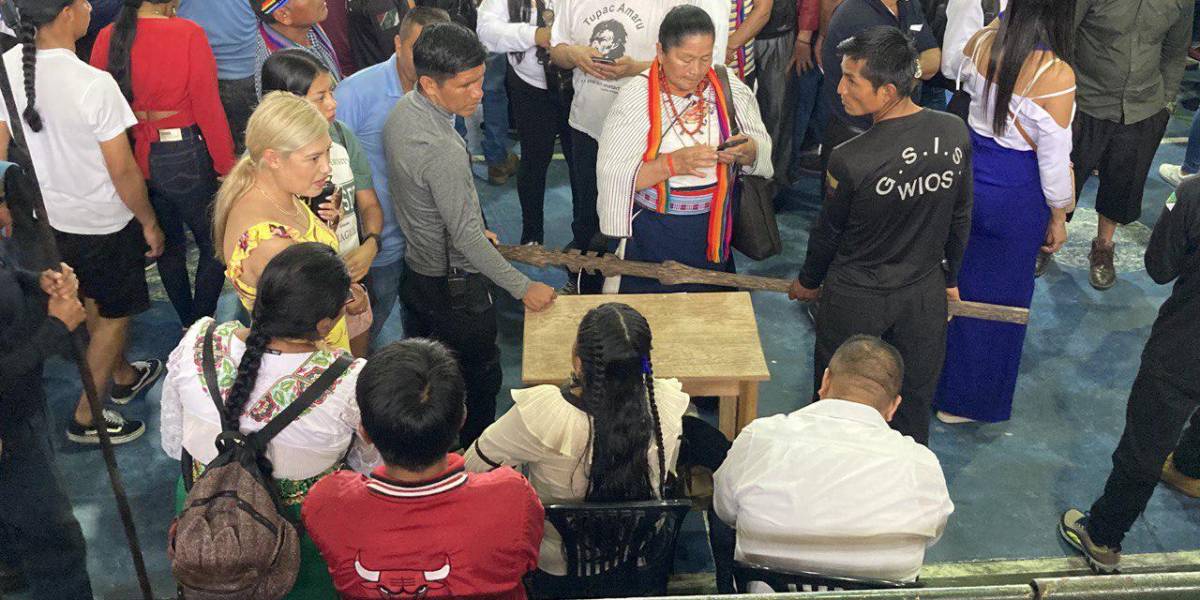 La elección del coordinador nacional de Pachakutik se suspendió por incidentes entre sus bases