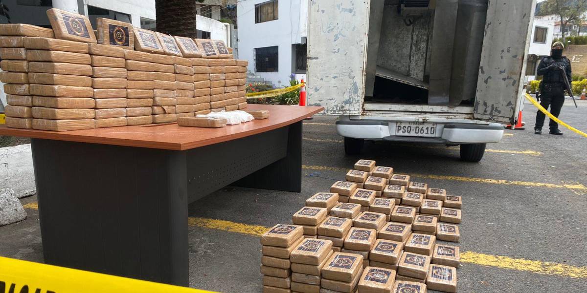 Ambato: la Policía Nacional decomisó 297 paquetes de droga