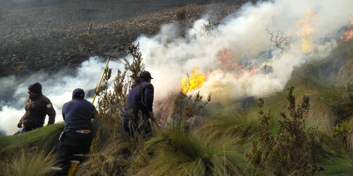 Cuenca: un incendio de gran magnitud pone en riesgo al Parque Nacional Cajas