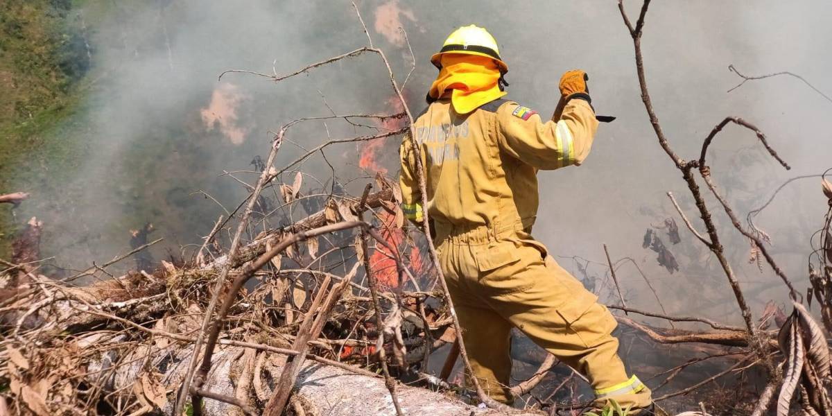 La historia de Edwin Ortiz, el bombero con graves quemaduras en el incendio de Quilanga