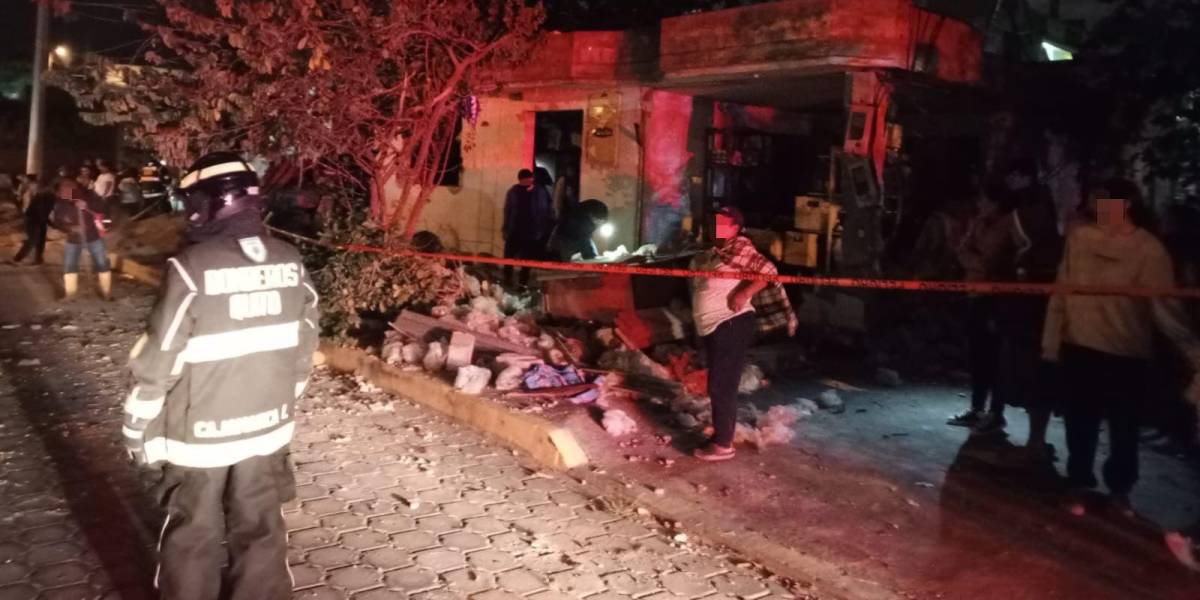 Quito: una deflagración dejó cuatro heridos, en Oyacoto