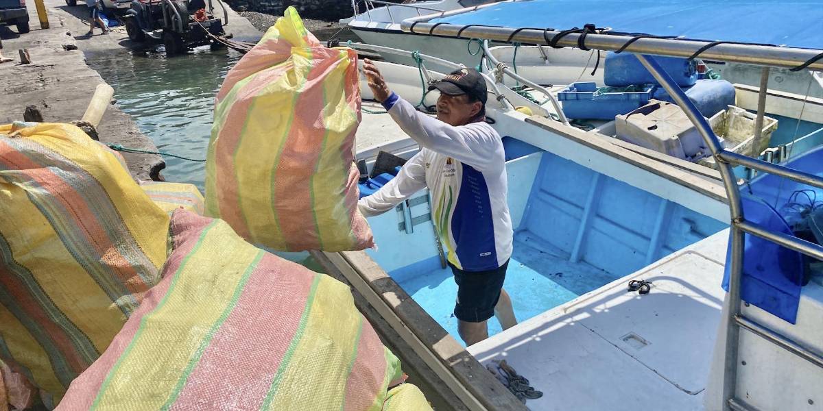 Recogen 3,6 toneladas de basura en una isla de Galápagos