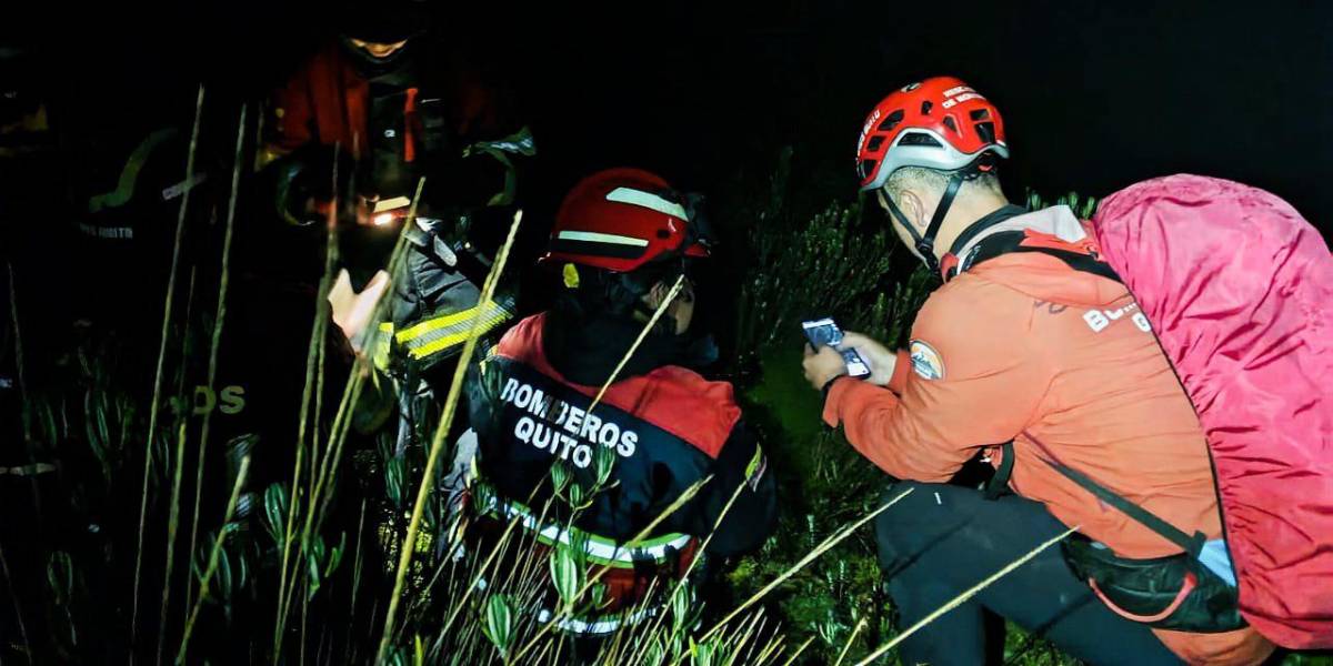 Tres excursionistas alemanes fueron rescatados luego de perderse en el Rucu Pichincha