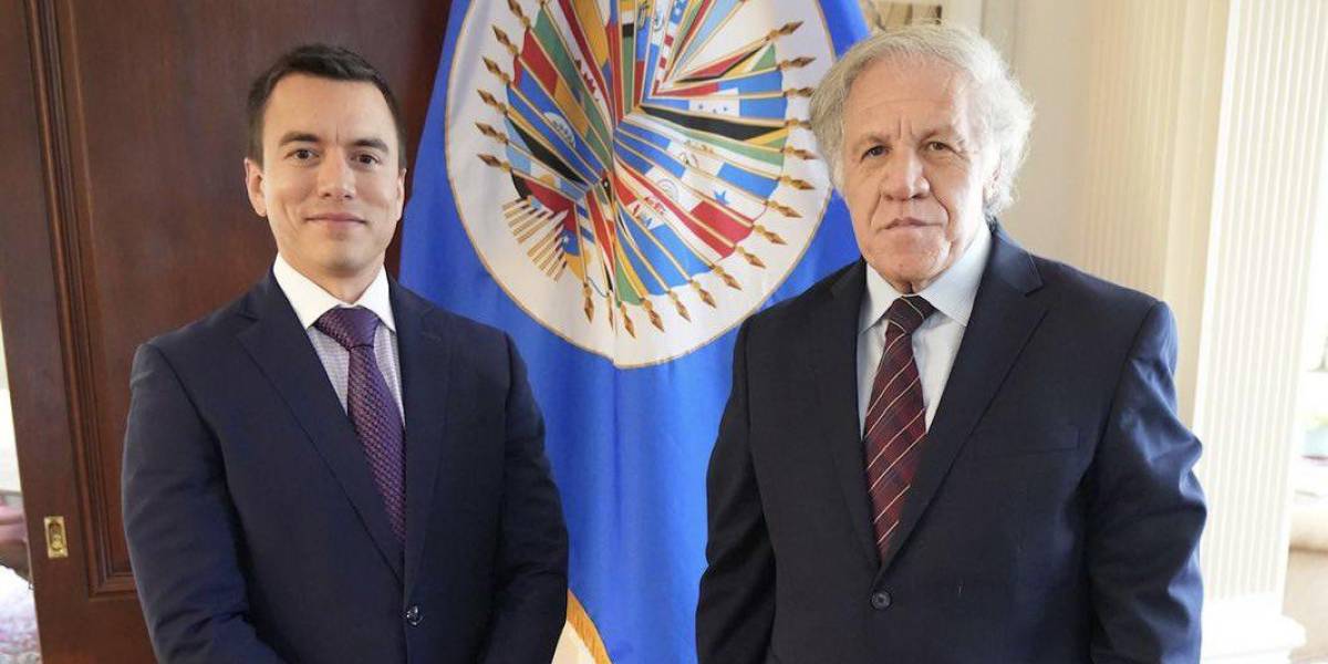 Daniel Noboa se reunió con Luis Almagro, secretario General de la OEA