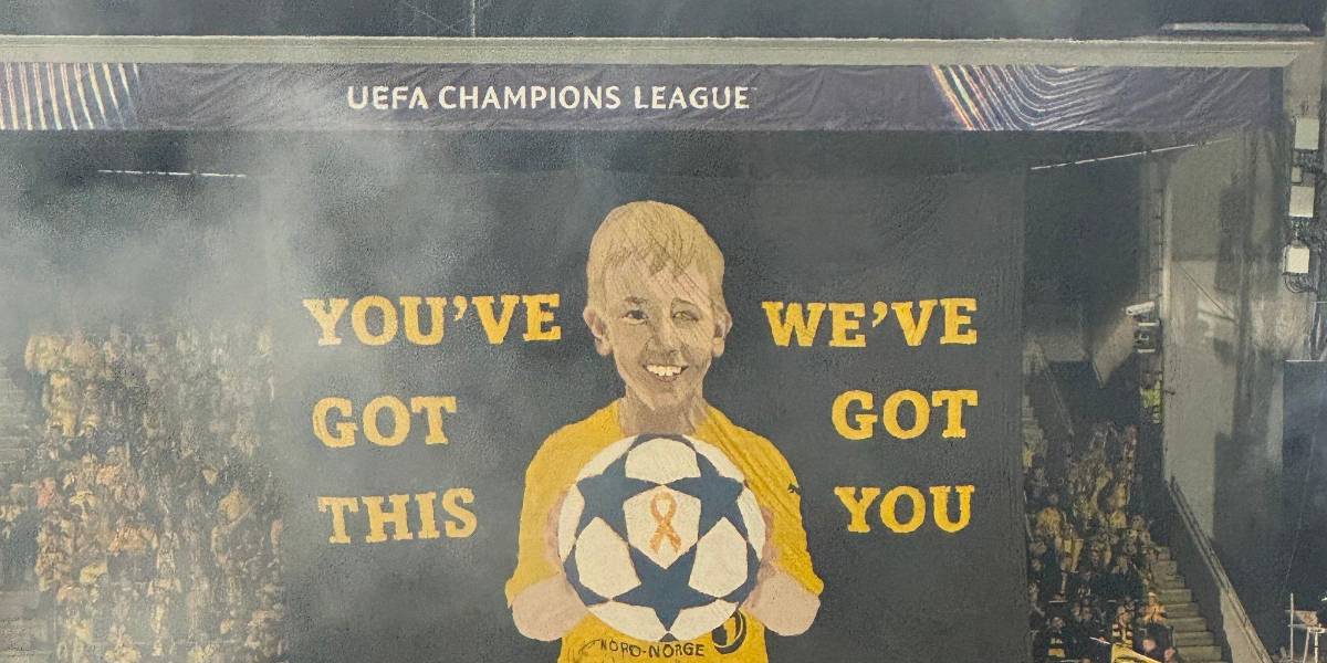 Club noruego homenajeó a un hincha de 9 años tras superar el cáncer en la Champions League