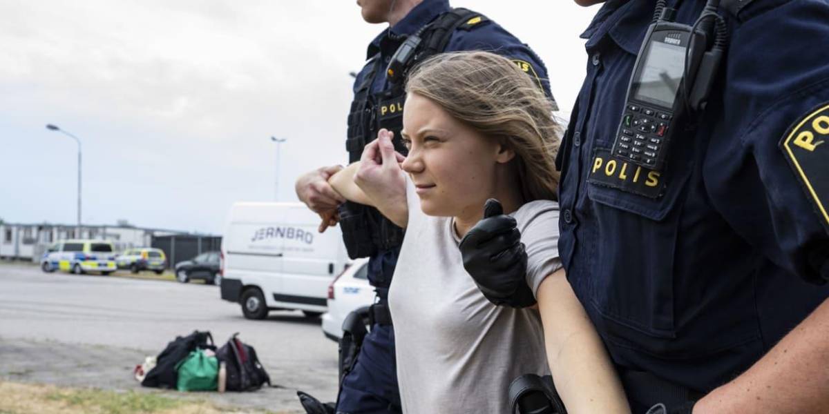 Greta Thunberg, activista medioambiental, es detenida tras quinto día de protestas