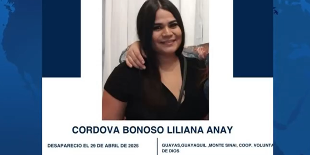 Una joven lleva una semana desaparecida en Guayaquil