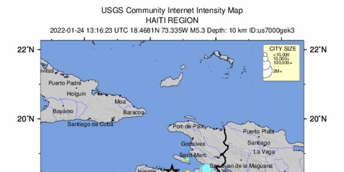 Terremotos en el sur de Haití causan al menos dos muertes
