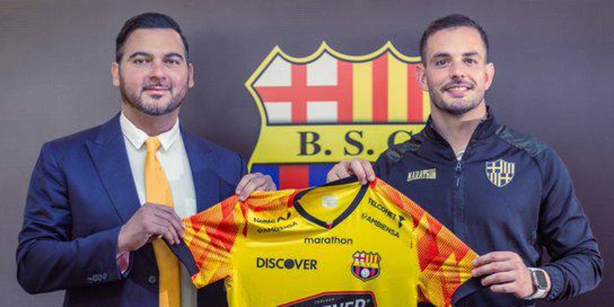 Barcelona SC presentó a Octavio Rivero como su nuevo delantero