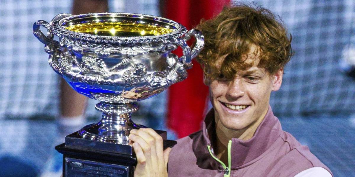 El italiano Jannik Sinner quedó campeón del Abierto de Australia tras vencer a Medvedev