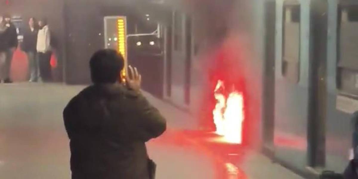 Chile: incendio en el metro de chile obliga a la evacuación de dos vagones