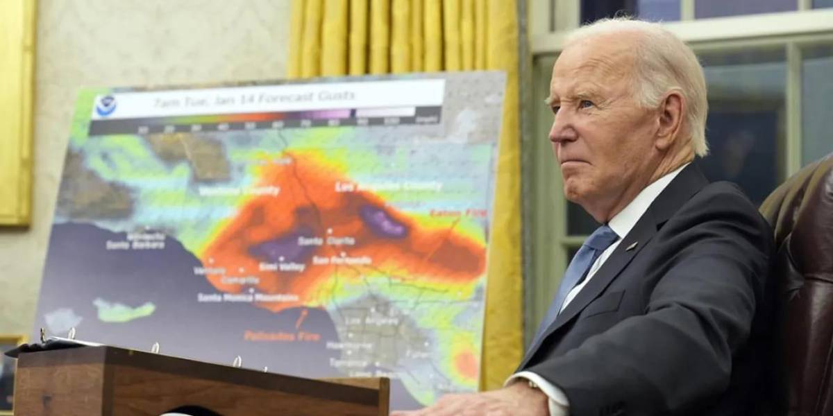 Biden anuncia ayuda de USD 770 dólares para víctimas de incendios en Los Ángeles