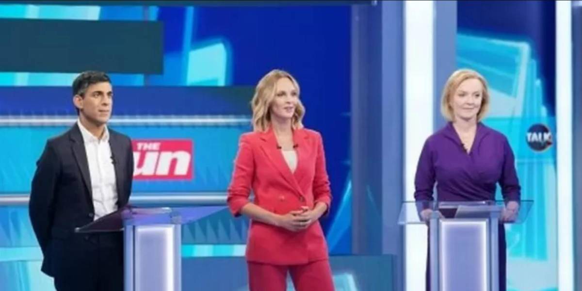 Desmayo de la presentadora durante debate entre candidatos a suceder a Boris Johnson en Reino Unido