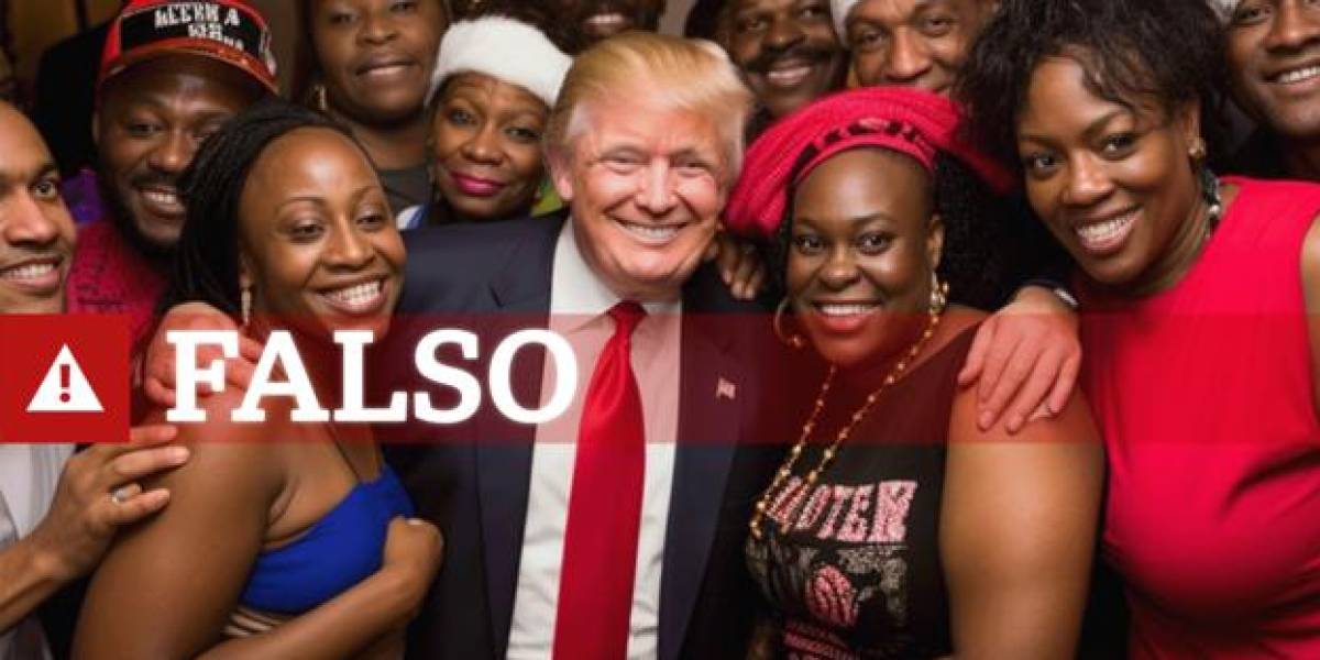 Las imágenes falsas creadas con IA para intentar atraer el apoyo de los votantes negros hacia Trump