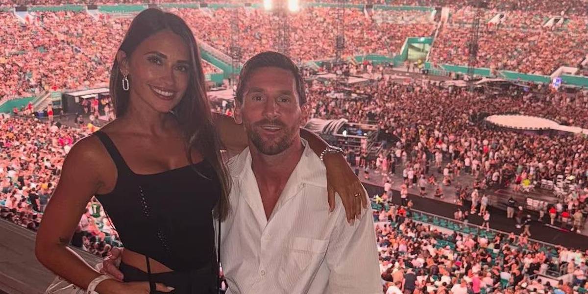 Lionel Messi y Antonela brillan en la Kiss Cam del concierto de Coldplay en Miami