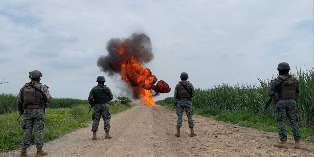 Tres presuntas pistas clandestinas de narcoavionetas fueron destruidas con explosivos