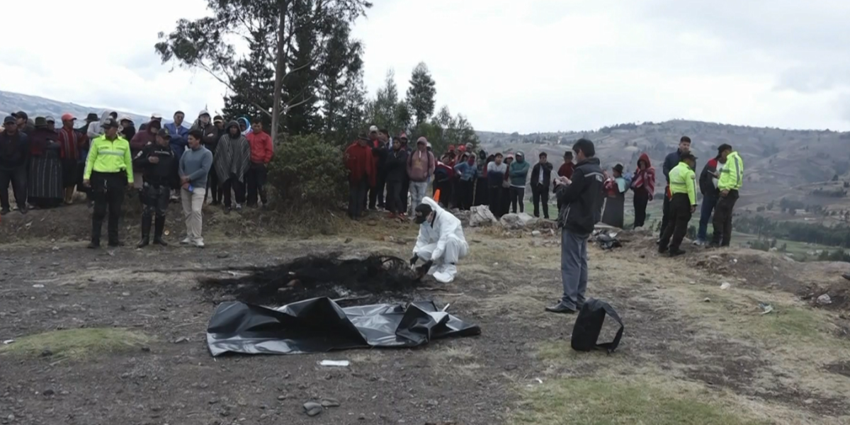 Un presunto extorsionador fue quemado en Guamote, provincia de Chimborazo
