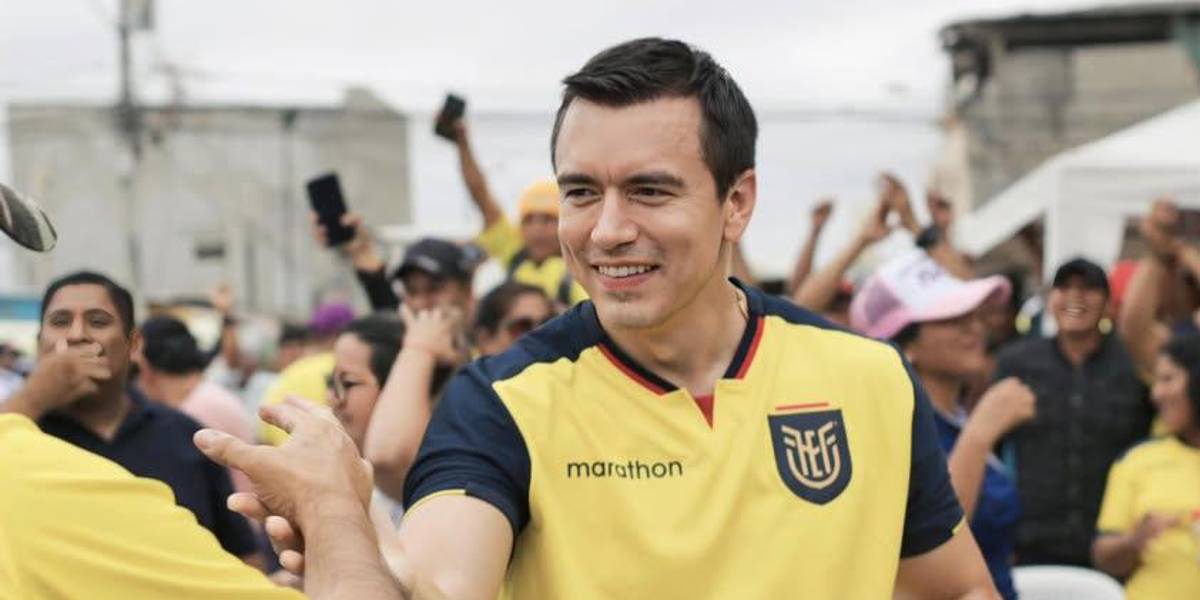 Daniel Noboa llegó al estadio Monumental para apoyar a Ecuador ante Argentina