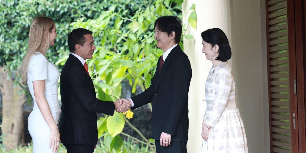 Noboa y Valbonesi fueron recibidos por los príncipes herederos de Japón
