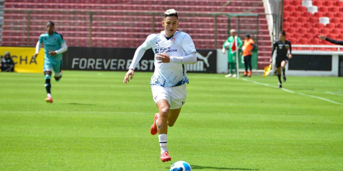 Miguel Parrales: relegado en Liga de Quito y ya buscan prestarlo hasta fin de año