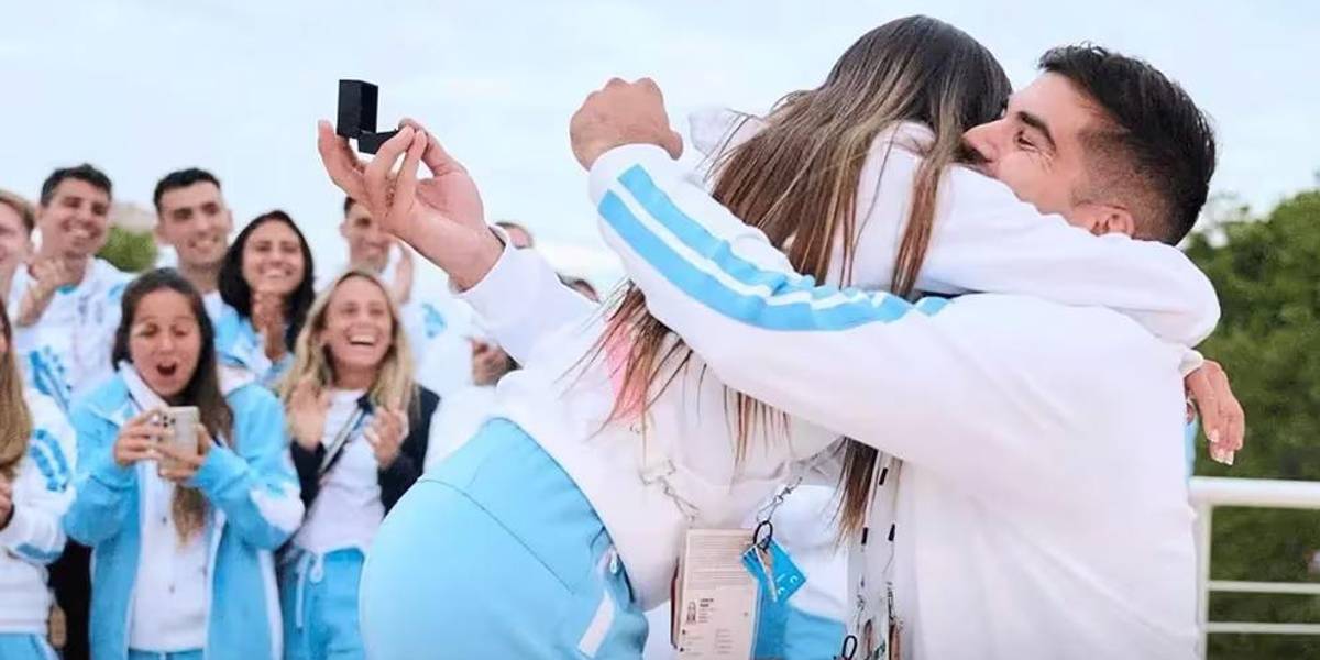 Dijo que sí: El emotivo pedido de matrimonio en la Villa Olímpica de París 2024