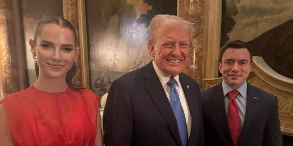 Daniel Noboa y Lavinia Valbonesi se reunieron con Donald Trump en EE. UU.